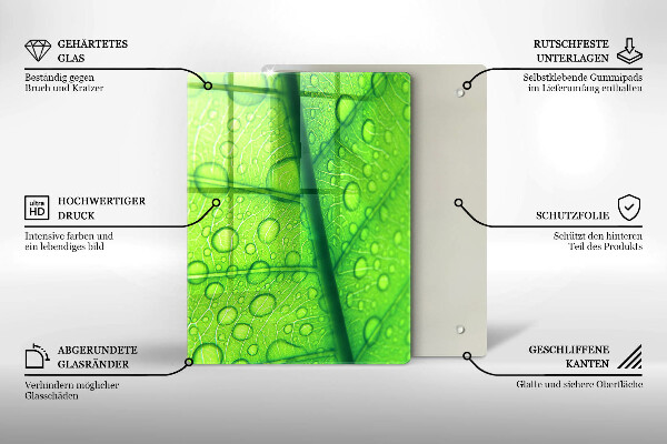 Tűzhely fedőlap Közeli kép egy levélről
