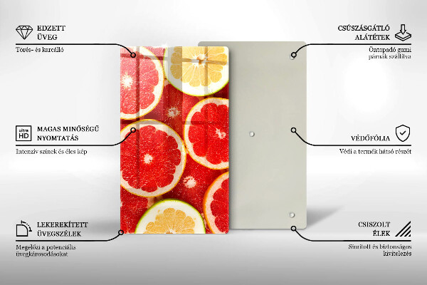 Tűzhely fedőlap Grapefruit szeletek