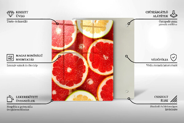 Tűzhely fedőlap Grapefruit szeletek