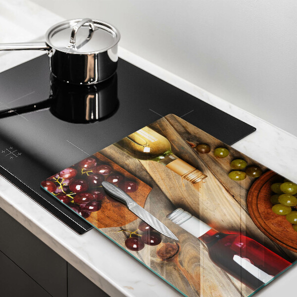 Tűzhely fedőlap Borosüvegek és szőlő