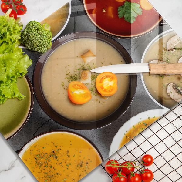 Tűzhely fedőlap Színes levesek