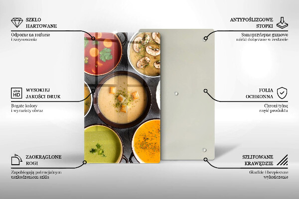 Tűzhely fedőlap Színes levesek