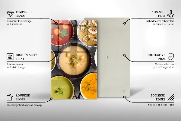 Tűzhely fedőlap Színes levesek