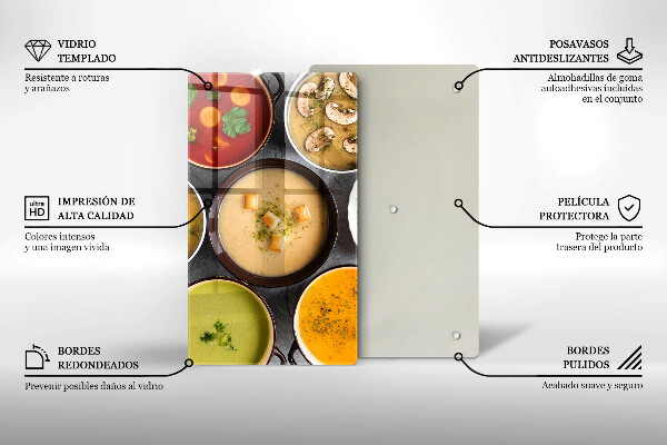 Tűzhely fedőlap Színes levesek