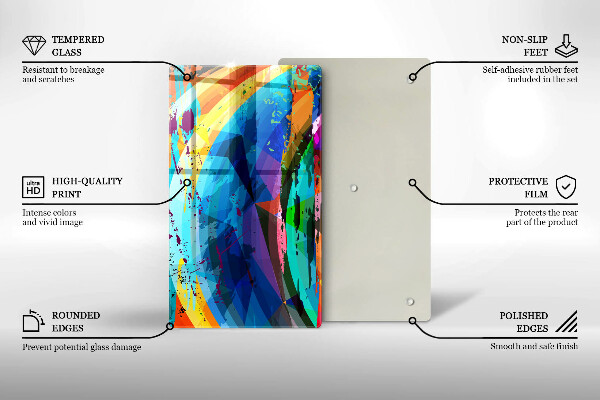 Tűzhely fedőlap Színes festékfoltok