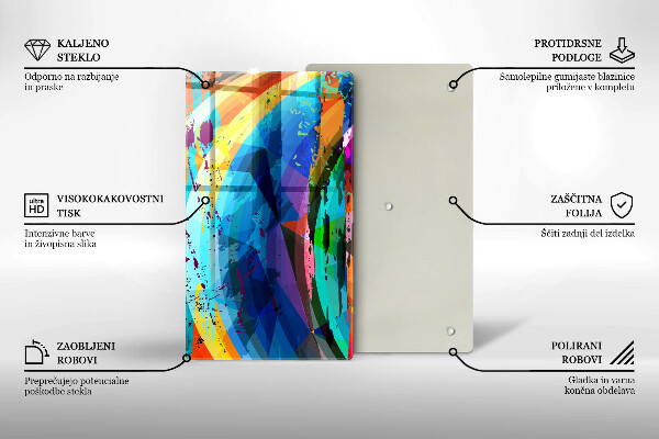 Tűzhely fedőlap Színes festékfoltok