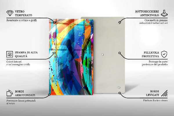 Tűzhely fedőlap Színes festékfoltok