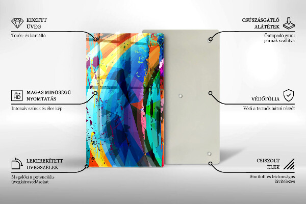 Tűzhely fedőlap Színes festékfoltok