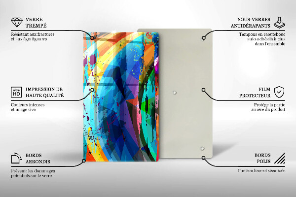Tűzhely fedőlap Színes festékfoltok