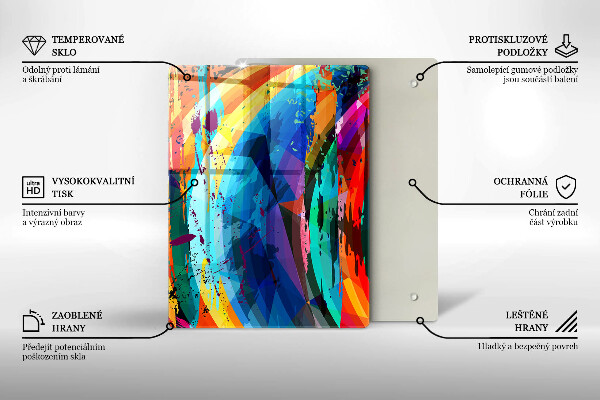 Tűzhely fedőlap Színes festékfoltok