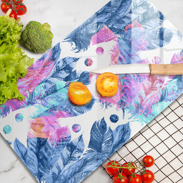 Tűzhely fedőlap Tollak boho illusztráció