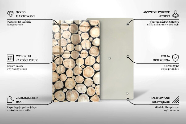 Tűzhely fedőlap Fa fatörzsek