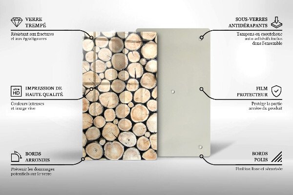 Tűzhely fedőlap Fa fatörzsek