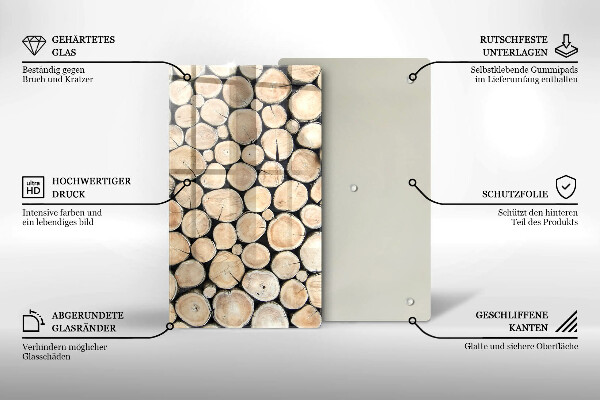 Tűzhely fedőlap Fa fatörzsek