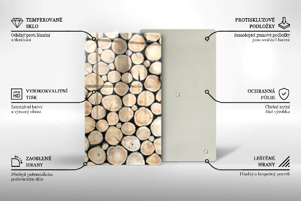 Tűzhely fedőlap Fa fatörzsek