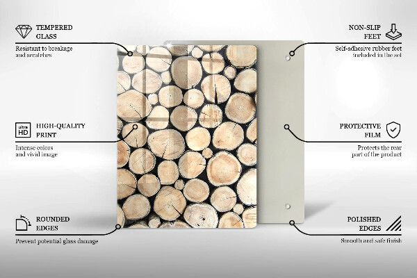 Tűzhely fedőlap Fa fatörzsek