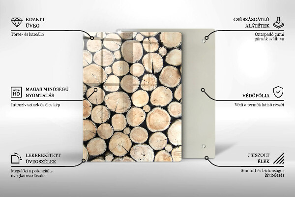 Tűzhely fedőlap Fa fatörzsek