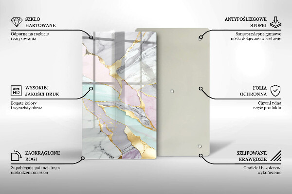 Tűzhely fedőlap Pasztell márvány