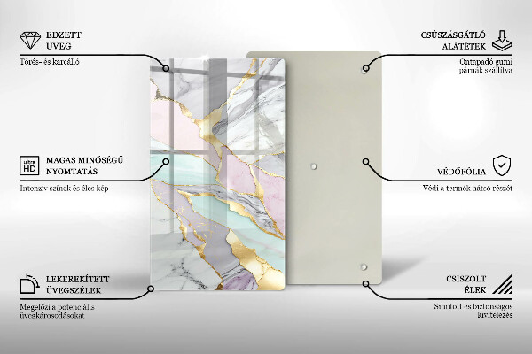 Tűzhely fedőlap Pasztell márvány