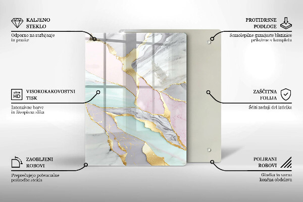 Tűzhely fedőlap Pasztell márvány