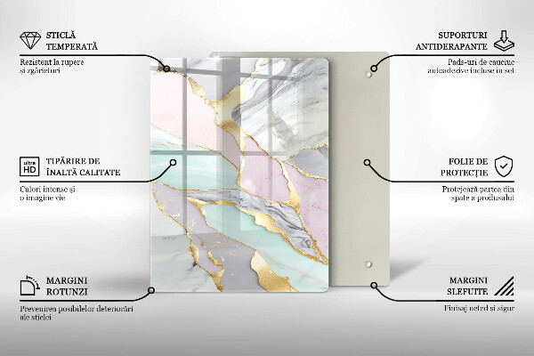 Tűzhely fedőlap Pasztell márvány