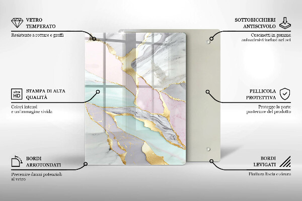 Tűzhely fedőlap Pasztell márvány