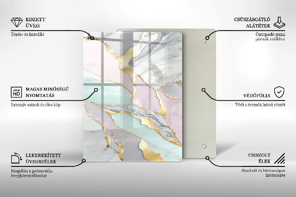 Tűzhely fedőlap Pasztell márvány