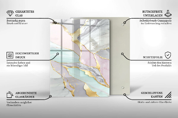 Tűzhely fedőlap Pasztell márvány