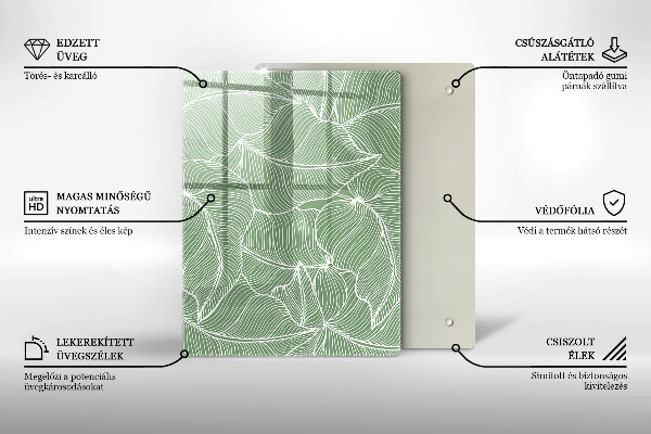 Tűzhely fedőlap Lineáris levelek