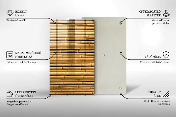 Tűzhely fedőlap Természet boho bambusz