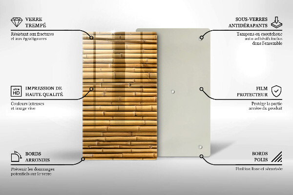 Tűzhely fedőlap Természet boho bambusz