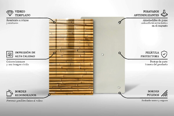 Tűzhely fedőlap Természet boho bambusz