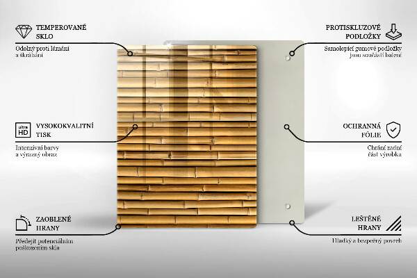 Tűzhely fedőlap Természet boho bambusz