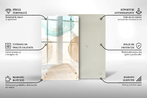 Tűzhely fedőlap Boho foltok és arany