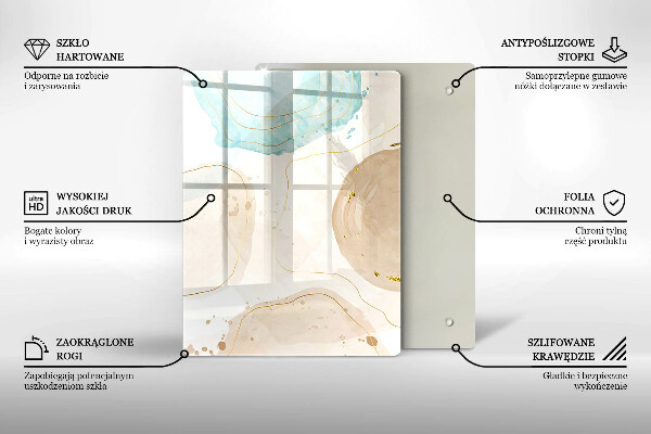 Tűzhely fedőlap Boho foltok és arany