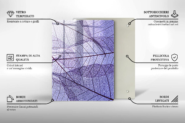 Tűzhely fedőlap Levelek erekkel