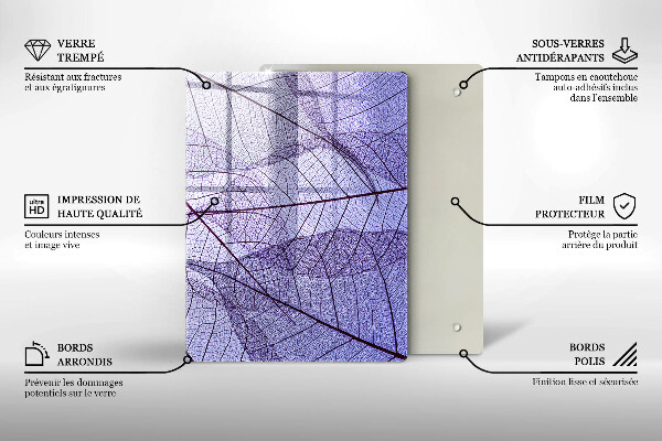 Tűzhely fedőlap Levelek erekkel