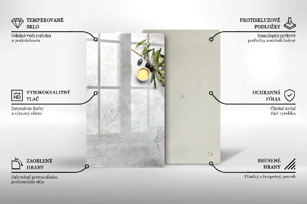 Tűzhely fedőlap Olajbogyó a betonon