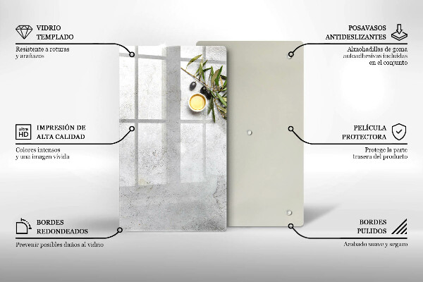 Tűzhely fedőlap Olajbogyó a betonon