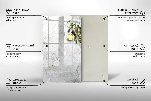 Tűzhely fedőlap Olajbogyó a betonon