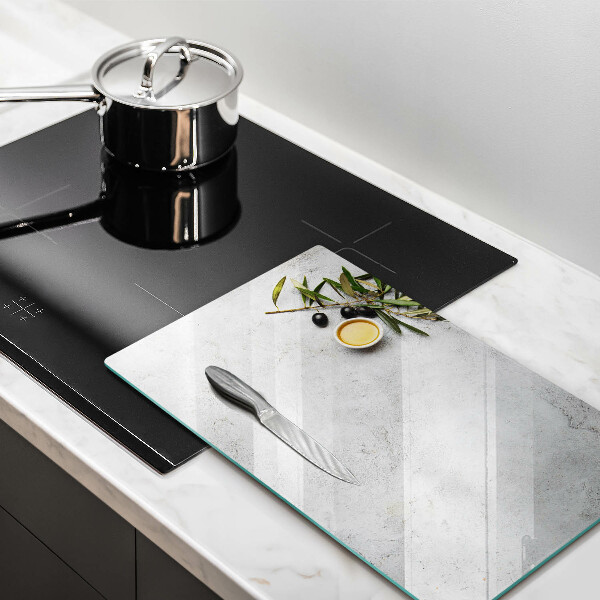 Tűzhely fedőlap Olajbogyó a betonon