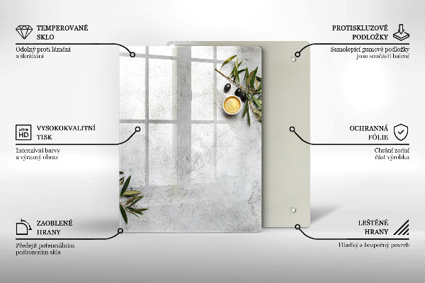 Tűzhely fedőlap Olajbogyó a betonon