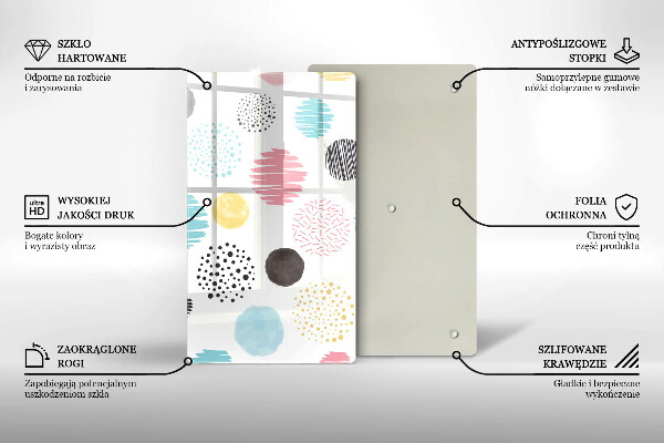 Tűzhely fedőlap Festett formák