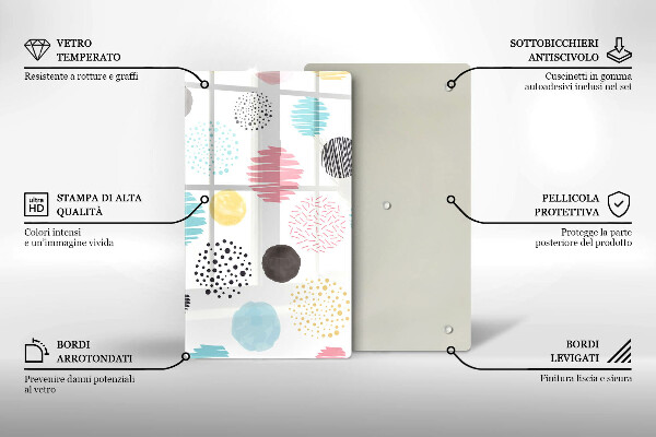 Tűzhely fedőlap Festett formák