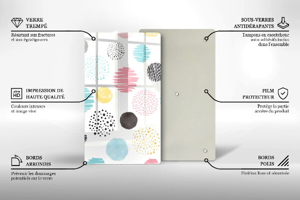 Tűzhely fedőlap Festett formák