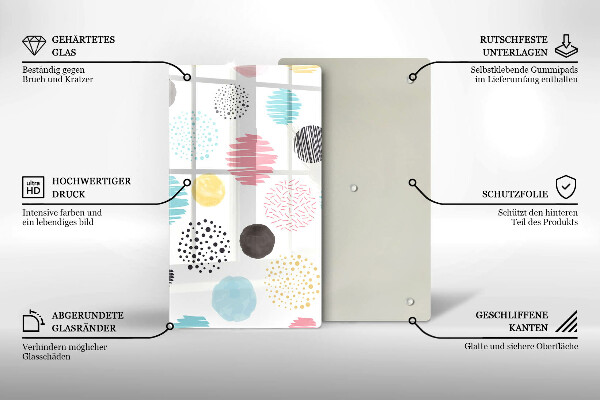 Tűzhely fedőlap Festett formák