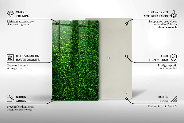 Tűzhely fedőlap Növény kis levelekkel