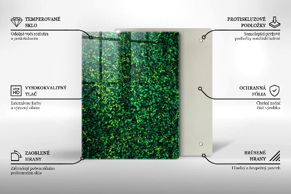 Tűzhely fedőlap Növény kis levelekkel