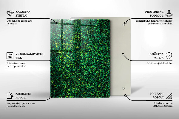 Tűzhely fedőlap Növény kis levelekkel