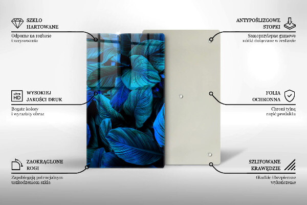 Tűzhely fedőlap Dzsungel növényzet levelei